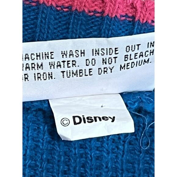 RARE Disney BELLE Sweater Kids 7 Beauty and the Beast 90s Acrylic Knit Applique - Picture 6 of 8